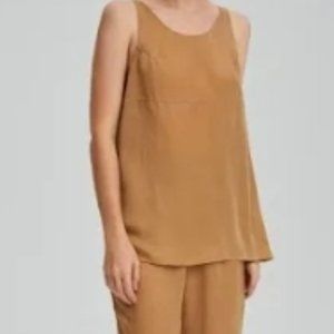 nap rayon wide leg caramel set tan color